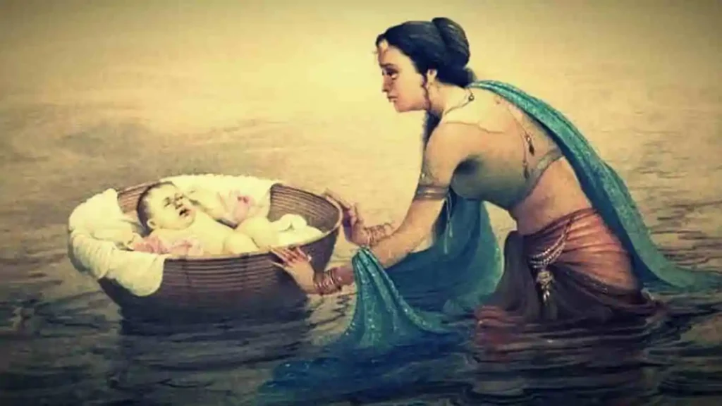 Kunti abandons her first son karna